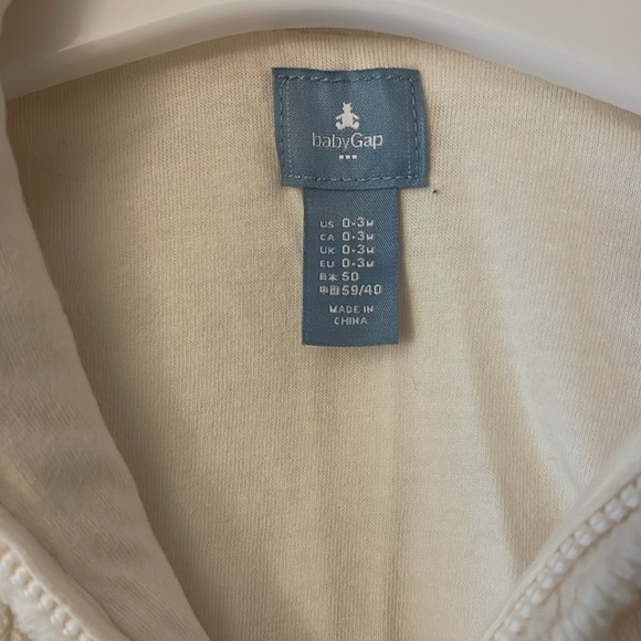 baby gap winter double lined one piece 0-3 months - Picture 2 of 3